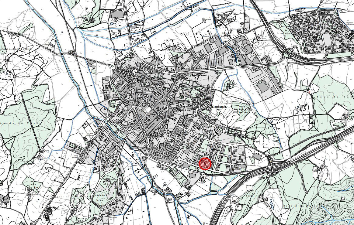 Mapa de localització de la promoció Can Verdaguer al carrer Pocafarina de Llagostera
